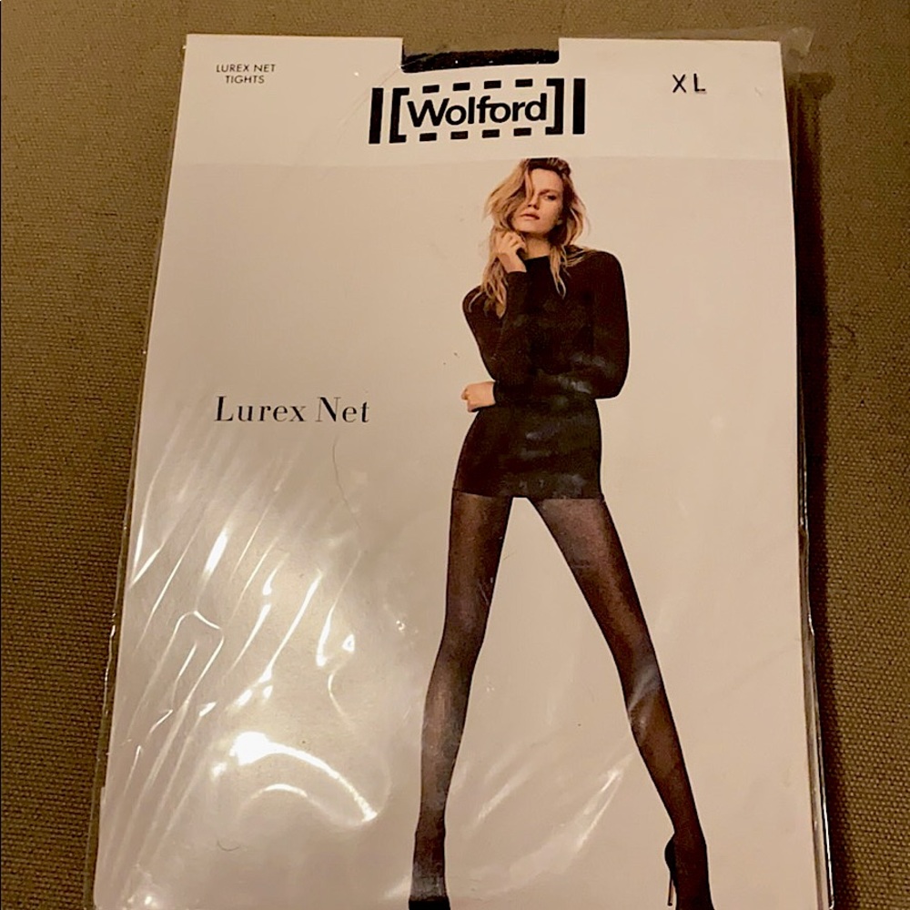 NWT- Wolford Black silver sparkle LUREX tights🖤✨